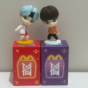 Tiny Tan McDonald's‎ Collection Figures Set of 2 Kpop BTS Dolls - Suga